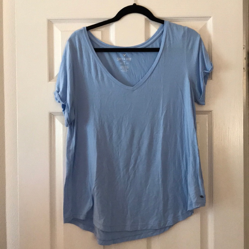 light blue soft and sexy t shirt